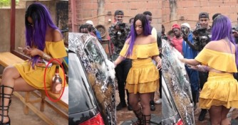 Mu mwambaro wo gusohokana n'icupa ry’inzoga, Shaddyboo yitabiriye igikorwa cyo koza imodoka cyiswe ‘Save d’Amour’ – VIDEO