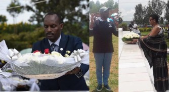 Hon Mukabarisa yasuye urwibutso rwa Kiziguro, Guverineri Mufulukye, Dr Ndimubanzi na Senderi bifatanya n’abanya Gatsibo mu #Kwibuka25