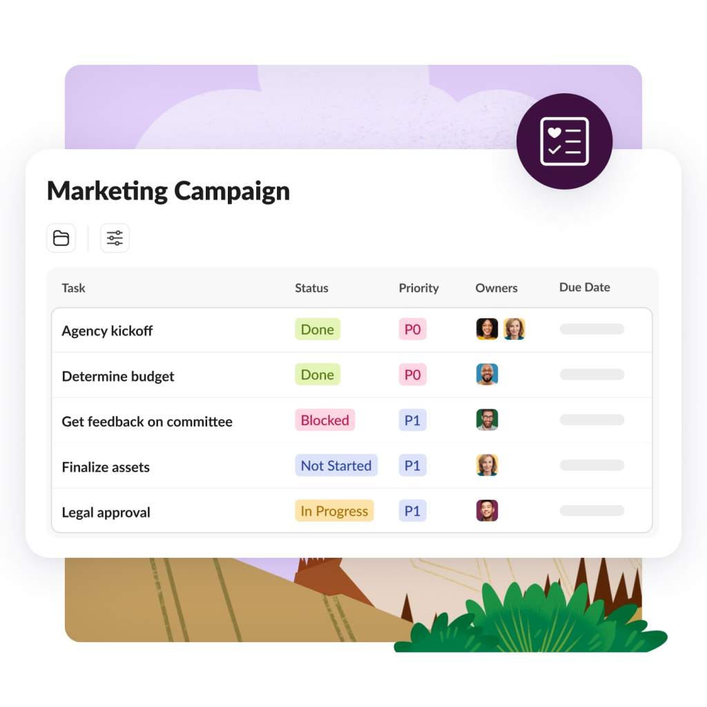 Layered UI of help desk task and then a break down of the task name, key details and dates.