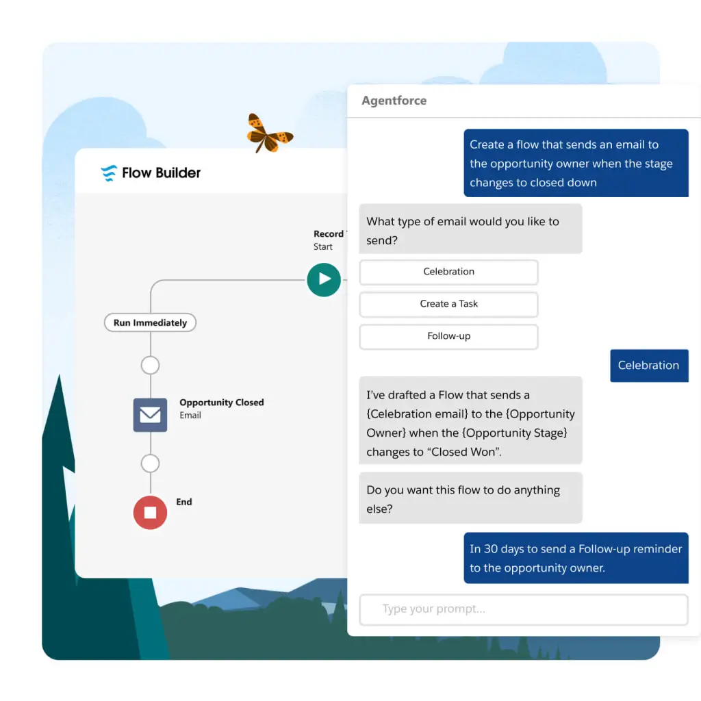 A graphic showing how conversational intelligence can automatically generate workflows.