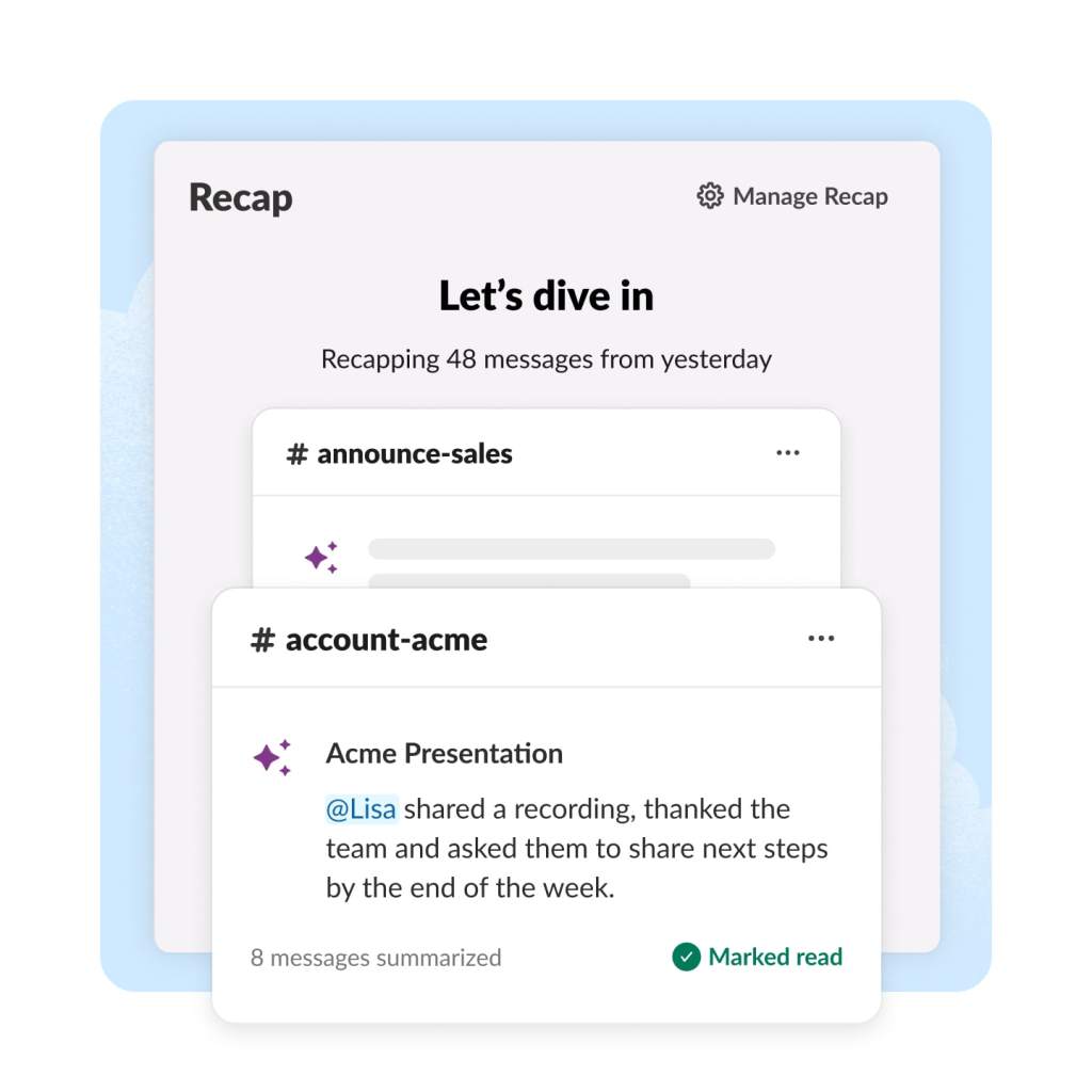Multiple channel alerts are summarised into a report with highlights.