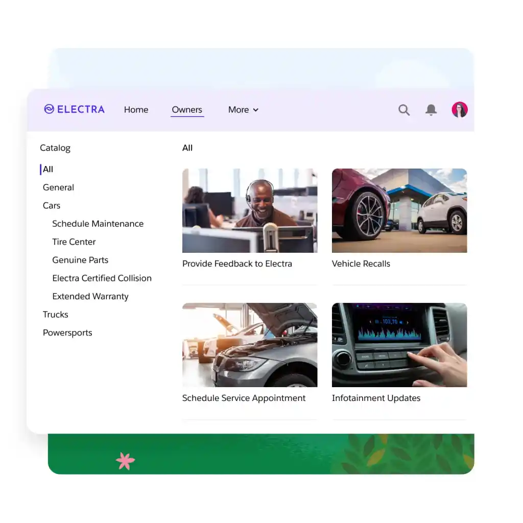 A dashboard displays Service Catalogue portal.
