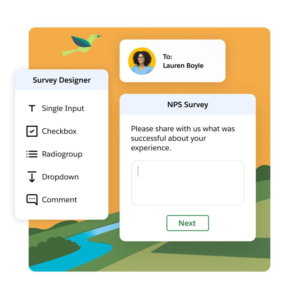 Survey designer interface.