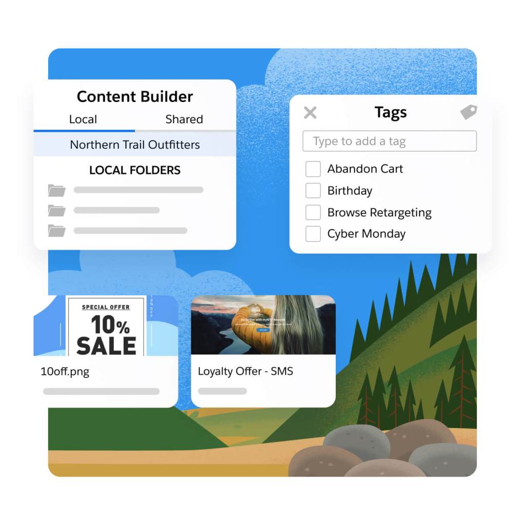 Content builder dashboard.