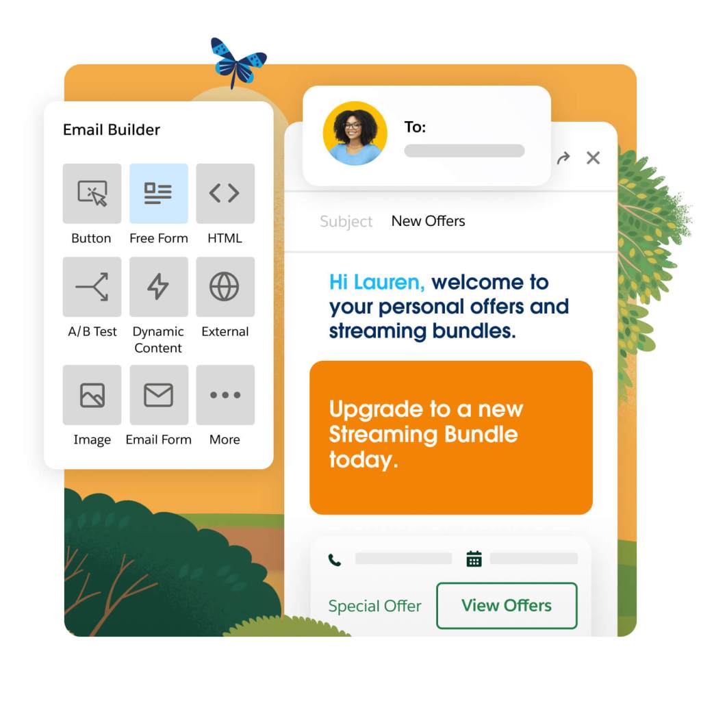 Image of a personalized email offer for a streaming service.