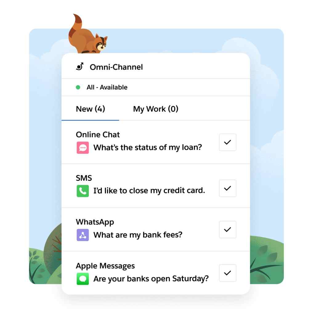 A chat window of an agent helping a customer