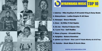 InyaRwanda Top10: Urutonde rw’indirimbo zikunzwe cyane mu Rwanda 