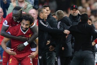 Arsenal yanyagiriwe Anfield mu mukino Arteta yasakiranye na Klopp – AMAFOTO