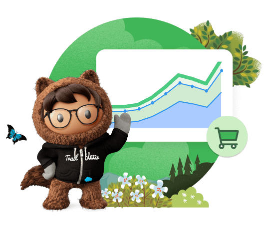 Astro wearing a glasses and presenting the impressive revenue line chart