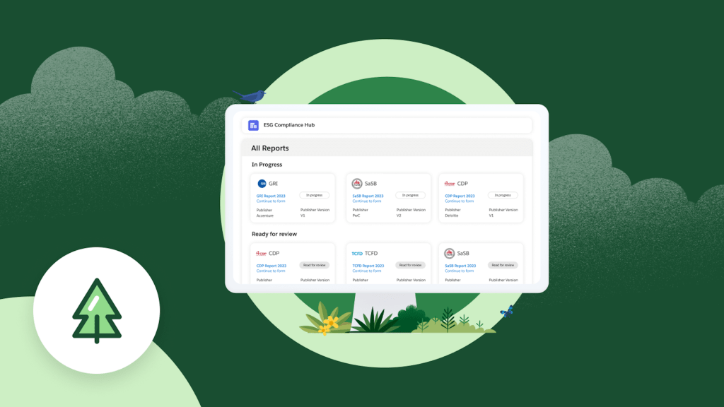 ESG compliance hub screen