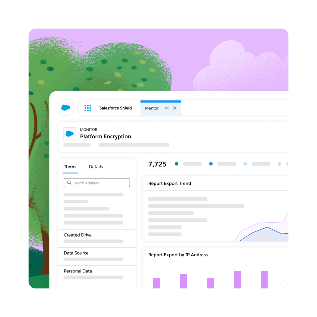Security centre dashboard with relevant metrics and data.