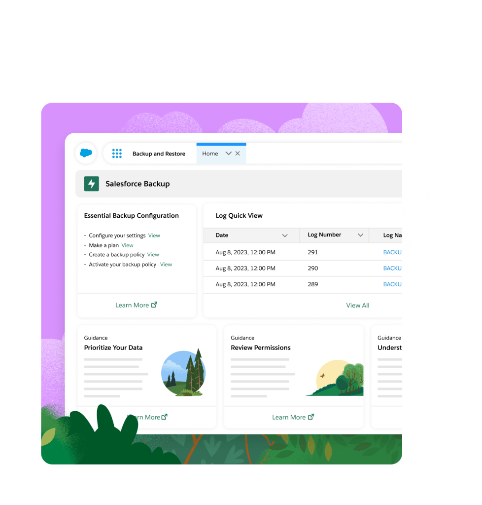 A backup dashboard with relevant logs meticulously recorded.