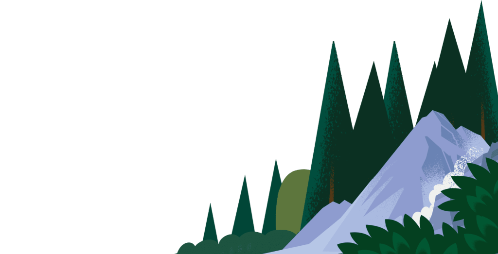 mountains and trees