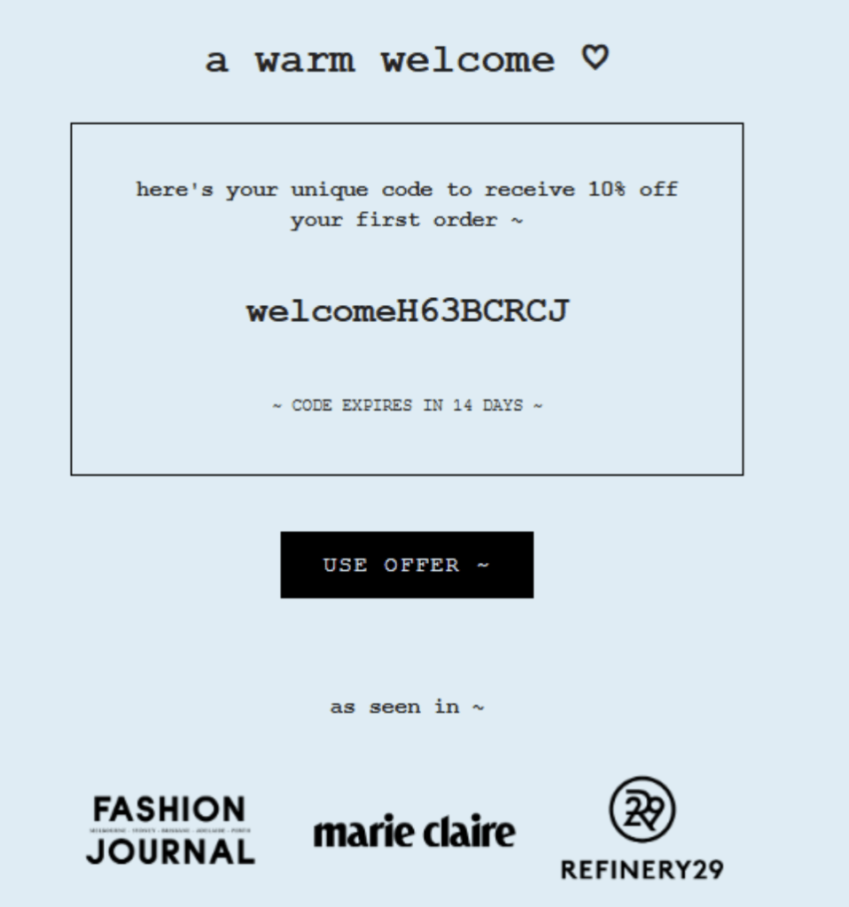 image of a discount code