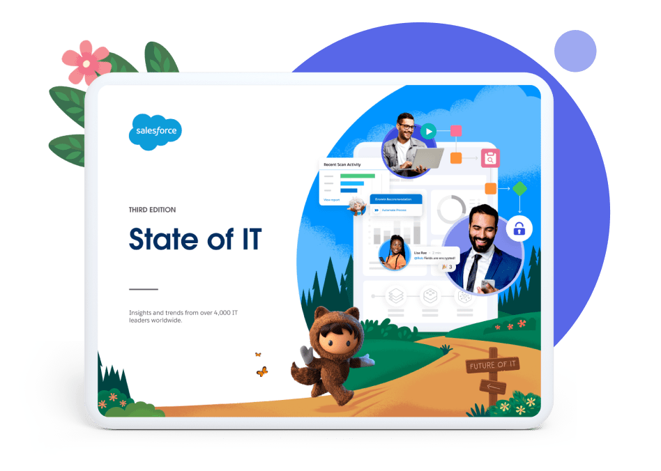 The stage of IT page with a tropical plant and flower behind it.