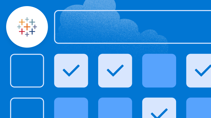 Tableau Sparkle icon above rows of check boxes, some checked and some unchecked